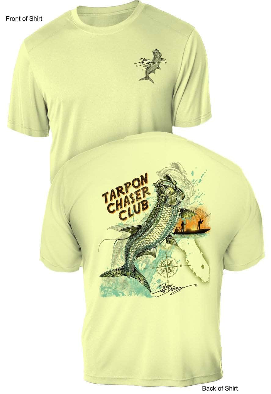Tarpon Chaser - UV Sun Protection Shirt - 100% Polyester - Short Sleeve UPF 50